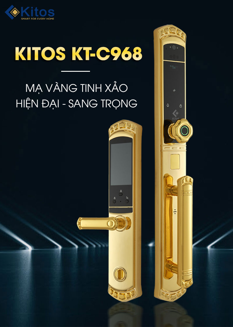 Khoá cửa thông minh Kitos C968 FACE ID Tân Cổ Điển Khoá cửa thông minh Kitos C968 FACE ID Tân Cổ Điển