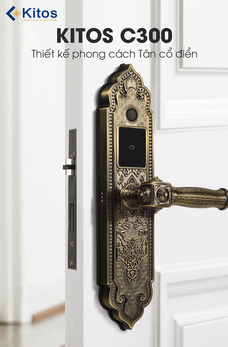 Khoá cửa thông minh Kitos C300 Tân Cổ Điển Khoá cửa thông minh Kitos C300 Tân Cổ Điển