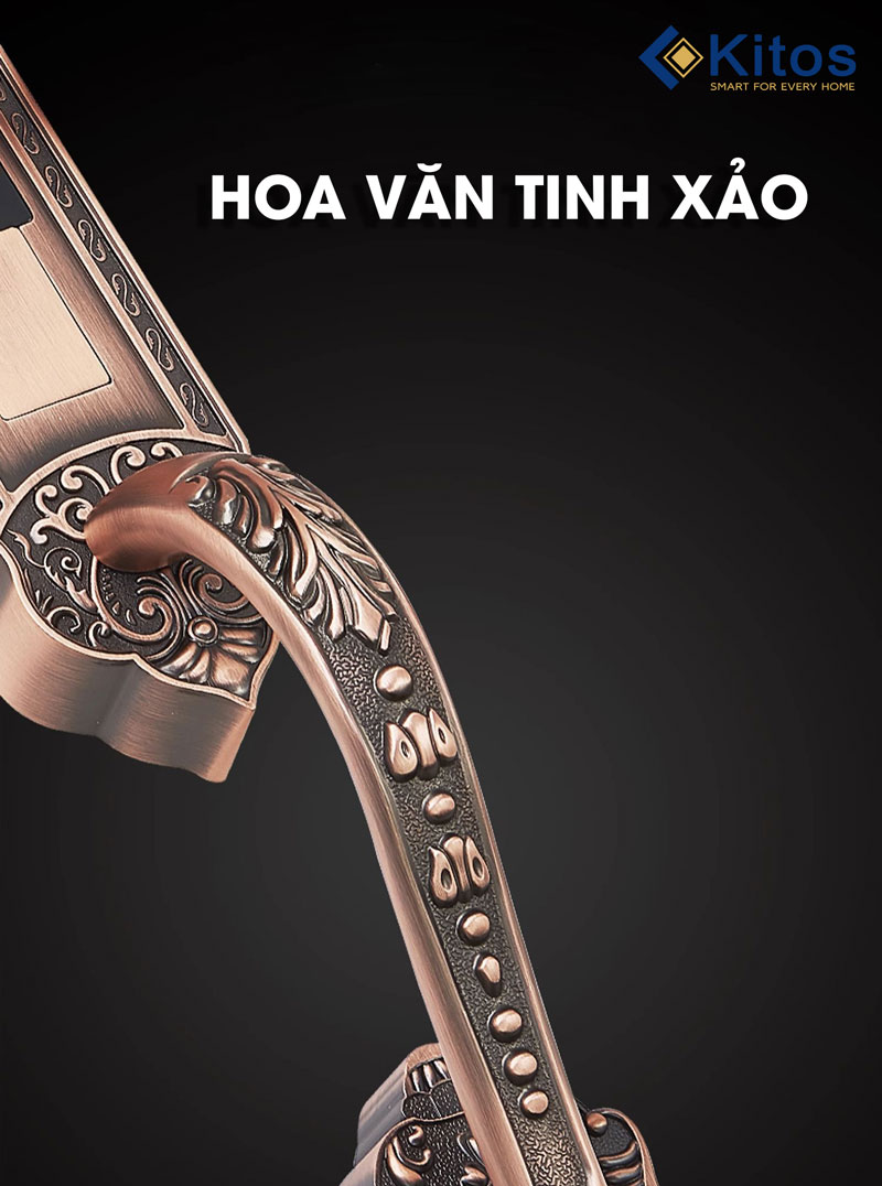 Khoá cửa thông minh Kitos C610 FACE ID Tân Cổ Điển Khoá cửa thông minh Kitos C610 FACE ID Tân Cổ Điển