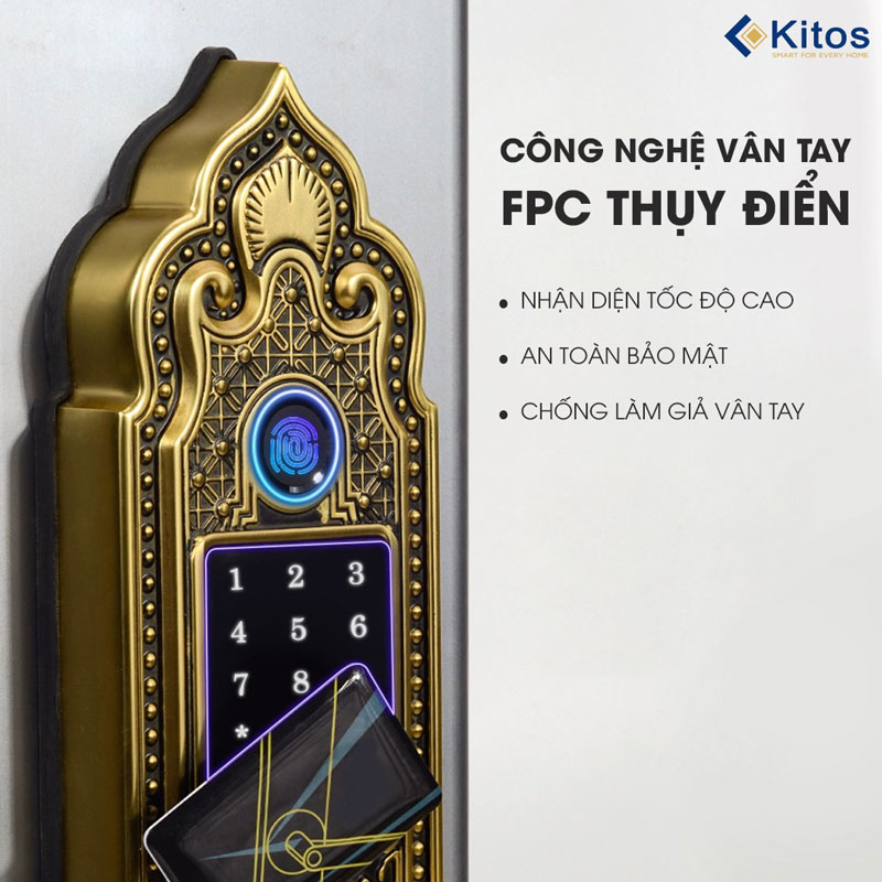 Khoá cửa thông minh Kitos C300 Tân Cổ Điển Khoá cửa thông minh Kitos C300 Tân Cổ Điển