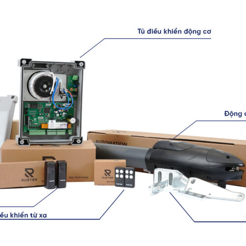 Motor Cổng tay đòn tự động RUSTER 24V - 350kg/cánh Motor Cổng tay đòn tự động RUSTER 24V - 350kg/cánh