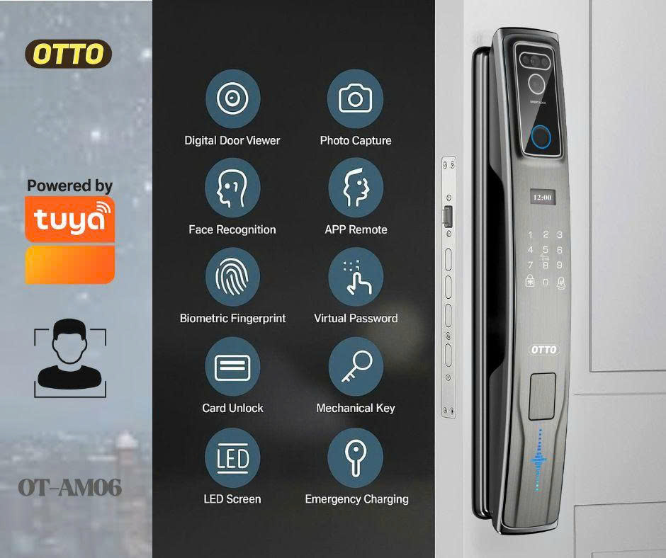 Khoá cửa thông minh OTTO OT- AM06 Face ID Khoá cửa thông minh OTTO OT- AM06 Face ID